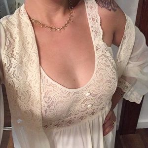 Vintage nightgown with matching robe